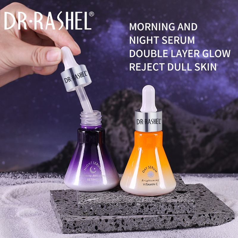 فيتامين C والريتينول A مصل الوجه المضاد للشيخوخة النهاري والليلي (3)