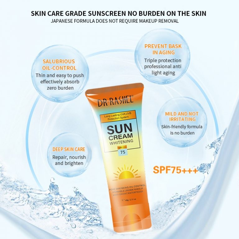 Whitening & moisturizing sun cream SPF 75 DRL-1465 (4)