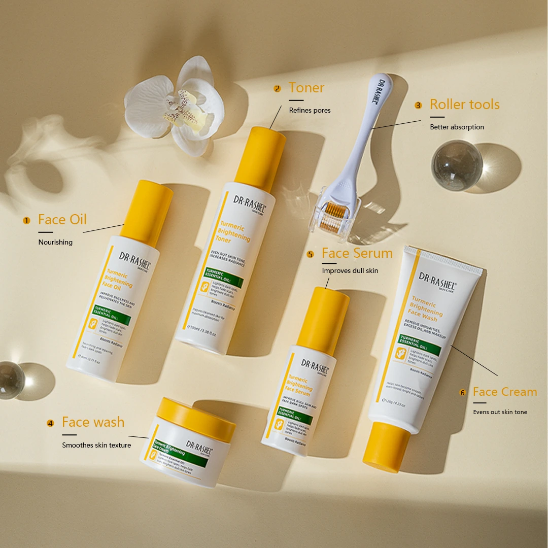 DRL-1917 Turmeric glow brightening skin care set main (3)