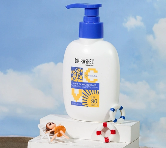 Loción hidratante con vitamina C y protector solar SPF90