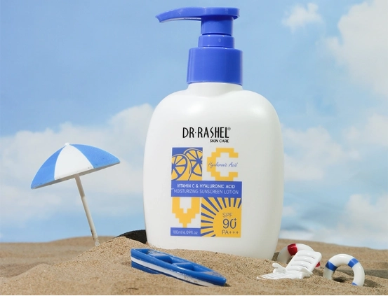 Loción hidratante con ácido hialurónico y protector solar SPF90